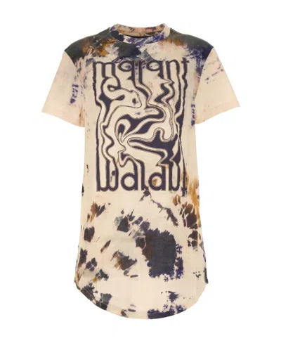Isabel Marant Étoile Abstract Logo-print T-shirt In Nude