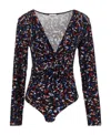 Isabel Marant Étoile Abstract-print Bodysuit In Black