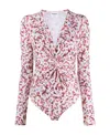 Isabel Marant Étoile Abstract-print Bodysuit In Pink