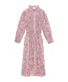 Isabel Marant Étoile Abstract-print Buttoned Maxi Dress In Raspberry Black
