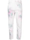 Isabel Marant Étoile Abstract-print Cropped Trousers In White