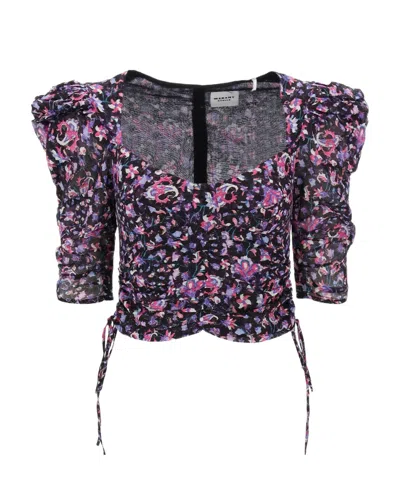 ISABEL MARANT ÉTOILE ISABEL MARANT ÉTOILE FLORAL-PRINTED CROPPED TOP