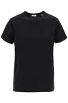 Isabel Marant Étoile Black Crewneck T-shirt With Logo Embroidery In Cotton Woman Isabel Marant Etoile