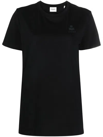 ISABEL MARANT ÉTOILE ABY COTTON T-SHIRT WITH EMBROIDERED LOGO