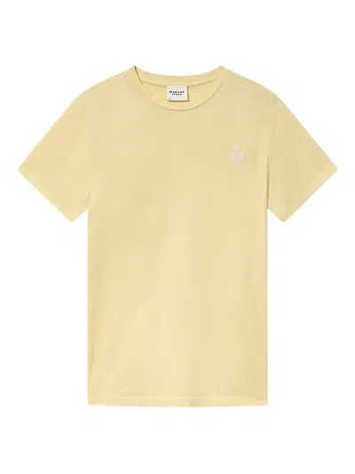 Isabel Marant Étoile Aby Crew-neck T-shirt In Yellow