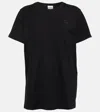 Isabel Marant Étoile Black Crewneck T-shirt With Logo Embroidery In Cotton Woman Isabel Marant Etoile In Black
