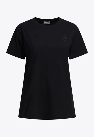 Isabel Marant Étoile Aby Logo T-shirt In Black