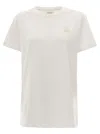 Isabel Marant Étoile Isabel Marant Etoile 'aby' White Crewneck T-shirt With Small Logo Print Woman Isabel Marant Etoile In White