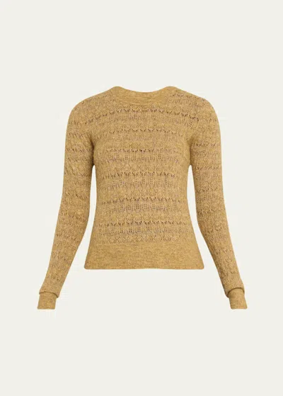 Isabel Marant Étoile Acia Knit Long-sleeve Top In Beige