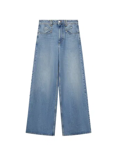 Isabel Marant Étoile Acid-wash Wide-leg Jeans In Blue