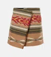 Isabel Marant Étoile Adelaide Fringed Wool-blend Miniskirt In Camel