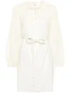 Isabel Marant Étoile Adeliani Cotton Blend Mini Dress In Neutrals