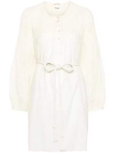 Isabel Marant Étoile Adeliani Cotton Blend Mini Dress In White