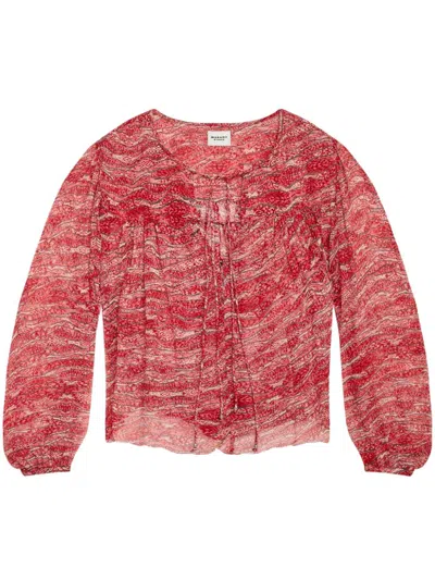 Isabel Marant Étoile Advika Blouse In Red