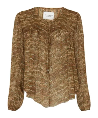 Isabel Marant Étoile Advika Long-sleeved Top In Green