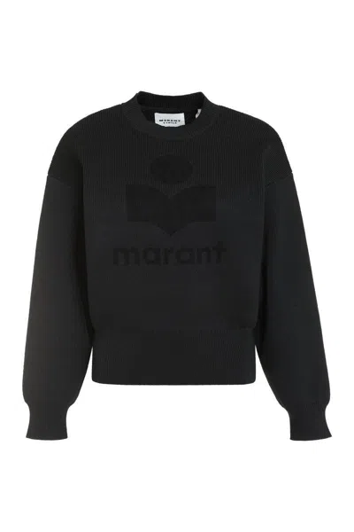 Isabel Marant Étoile Isabel Marant Etoile Ailys Cotton Blend Crew-neck Sweater In Black