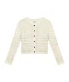 Isabel Marant Étoile Ajaline Mixed Pointelle Cotton Cardigan In White