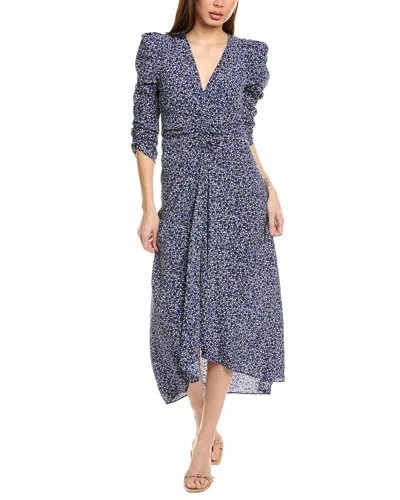 Isabel Marant Étoile Isabel Marant E'toile Albini Silk-blended Midi Dress In Blue
