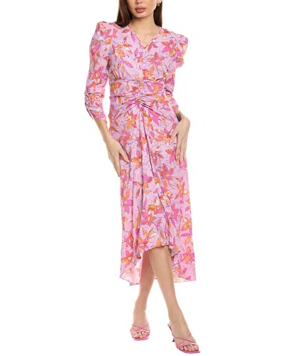 Isabel Marant Étoile Isabel Marant E'toile Albisd Silk-blended Maxi Dress In Pink