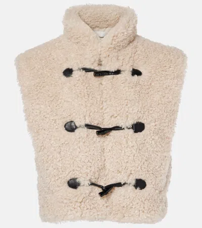 Isabel Marant Étoile Alisa Faux Fur Vest In Ecru