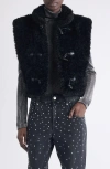 Isabel Marant Étoile Alisa Faux Shearling Vest In Black