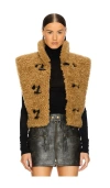 Isabel Marant Étoile Alisa Sherpa Vest In Brown