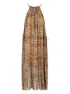 Isabel Marant Étoile Knee Length Tiered Halter Dress With Drawstring