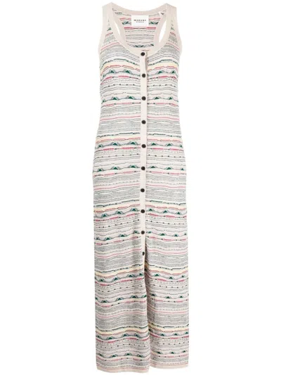 Isabel Marant Étoile All-over Print Sleeveless Dress In Mehrfarbig