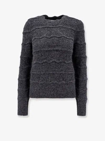 ISABEL MARANT ÉTOILE ALPACA BLEBD SWEATER WITH EMBROIDERIES