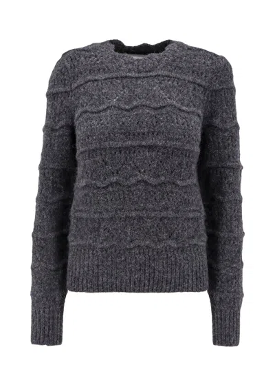 ISABEL MARANT ÉTOILE ALPACA BLEBD SWEATER WITH EMBROIDERIES