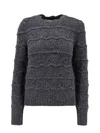 Isabel Marant Étoile Alpaca Blebd Sweater With Embroideries In Grey