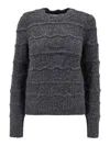 Isabel Marant Étoile Alpaca Blebd Sweater With Embroideries In Gris