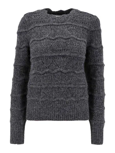 ISABEL MARANT ÉTOILE SUÉTER CUELLO REDONDO - GRIS