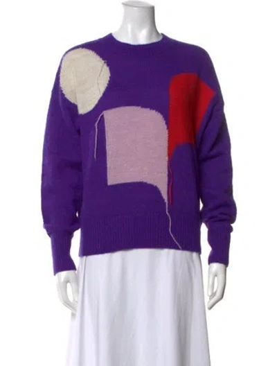 Pre-owned Isabel Marant Étoile Alpaca Graphic Print Sweater In Purple