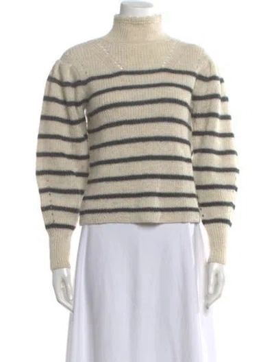 Pre-owned Isabel Marant Étoile Alpaca Striped Sweater In Neutral