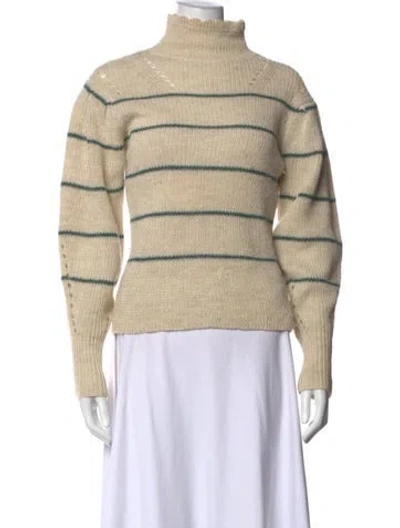 Pre-owned Isabel Marant Étoile Alpaca Striped Sweater In Neutral