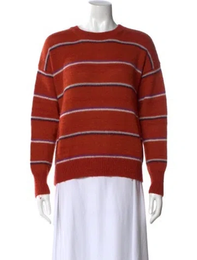 Pre-owned Isabel Marant Étoile Alpaca Striped Sweater In Orange