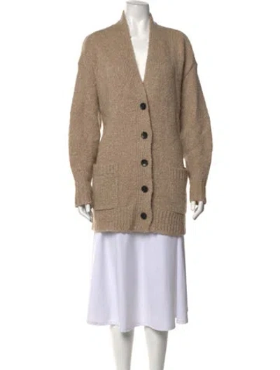 Pre-owned Isabel Marant Étoile Alpaca V-neck Sweater In Neutrals