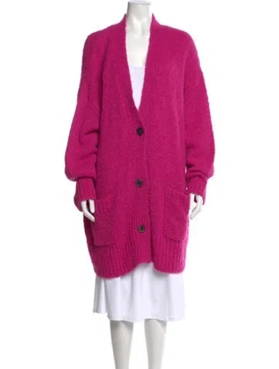 Pre-owned Isabel Marant Étoile Alpaca V-neck Sweater In Pink