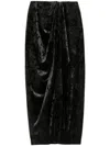 Isabel Marant Étoile Black Alyssa Midi Skirt In Black