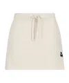 Isabel Marant Étoile Cotton Blend Skirt With Embroidered Logo In White