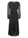 Isabel Marant Étoile Draped Black Maxi Dress With V-neckline In Black