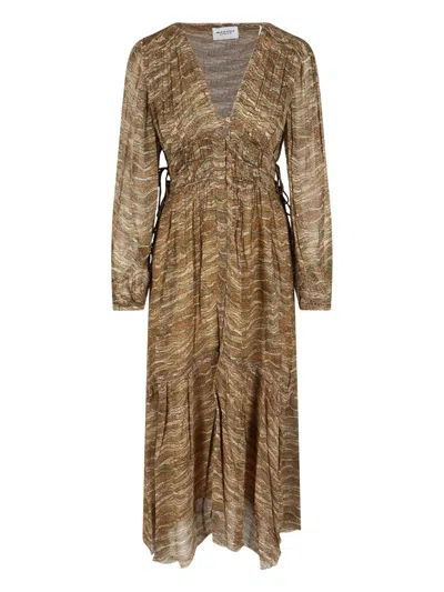 Isabel Marant Étoile Knee Length Dress V-neckline In Green