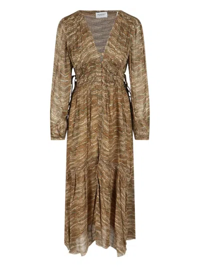 Isabel Marant Étoile Knee Length Dress V-neckline In Green