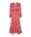 Isabel Marant Étoile 'amara' Red Long Dress With V Neck And Asymmetric Hem In Red