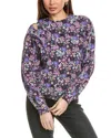 Isabel Marant Étoile Isabel Marant E'toile Amba Babydoll Silk Blouse In Blue