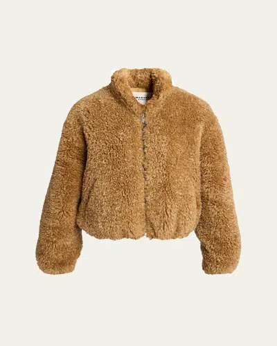 Isabel Marant Étoile Anasta Faux Fur Jacket In Camel