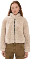 Isabel Marant Étoile Anasta Faux-fur Jacket In Ecru