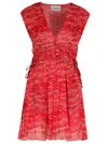 Isabel Marant Étoile Isabel Marant Etoile 'anawa' Red Viscose Dress Women In Red