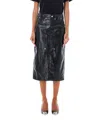 Isabel Marant Étoile Black Angele Faux-leather Midi Skirt
